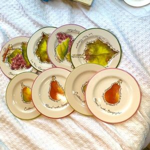 Mom’s Set of 8 Furio Home by Rosanna Made in Italy 8 1/4” Salad Luncheon Plates